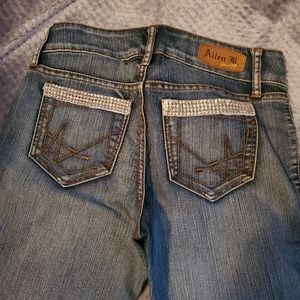 Allen B. Schwartz Rhinestone Flare Jeans Size 6